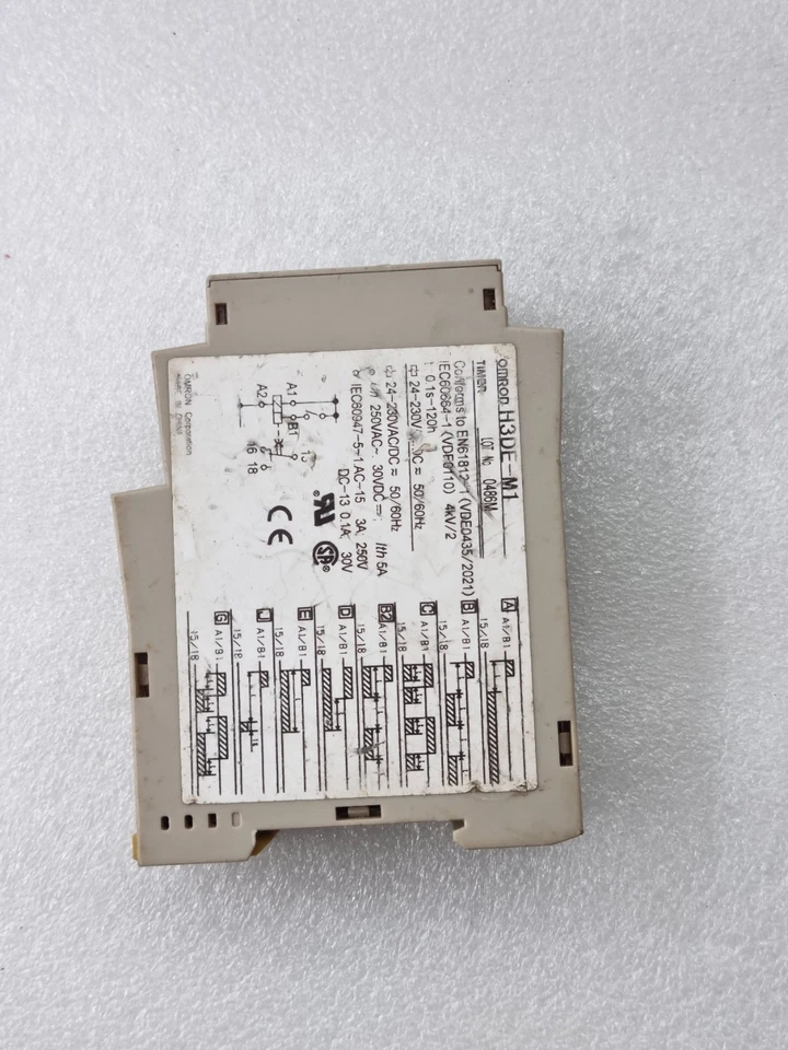 Omron H3DE-M1 Solid State DIN Multi-Function Timer, 0.1s-120hr, 24-230VAC/DC